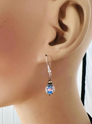 Pendientes Plata y Cristal Multicolor