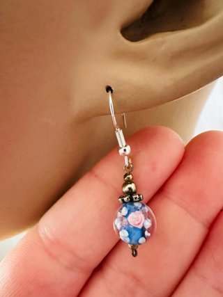Pendientes Plata y Cristal Multicolor