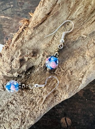 Pendientes Plata y Cristal Multicolor