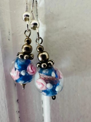 Pendientes Plata y Cristal Multicolor