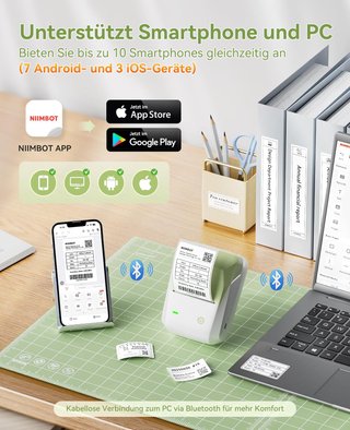 NIIMBOT impresora etiquetas portátil verde