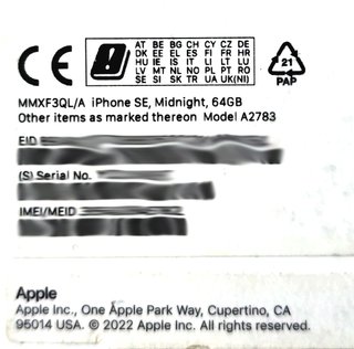 iPhone SE 3ª Gen 64GB Negro