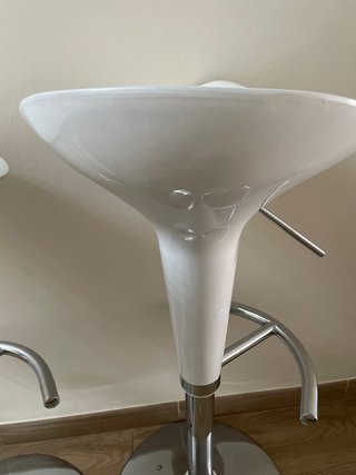 Juego de 2 Sillas Altas Cromadas