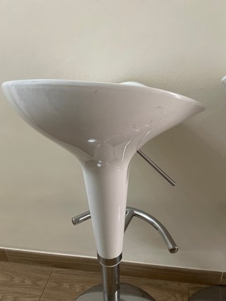 Juego de 2 Sillas Altas Cromadas