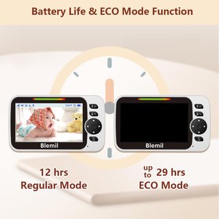 Blemil monitor bebés pantalla grande visión