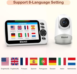 Blemil monitor bebés pantalla grande visión