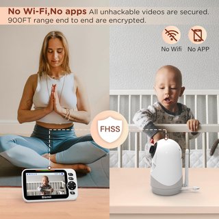 Blemil monitor bebés pantalla grande visión
