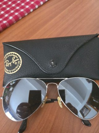 Gafas Ray-Ban Aviator Plata y Negro