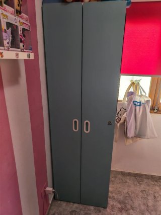 Cama alta IKEA SMÅSTAD + armario
