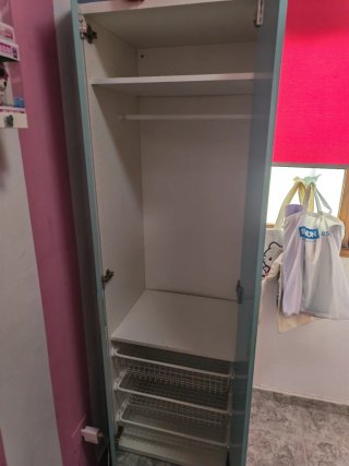 Cama alta IKEA SMÅSTAD + armario