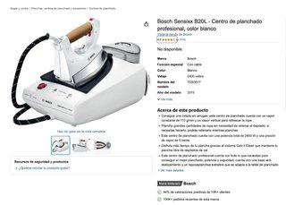 Plancha Bosch Sensixx B20L