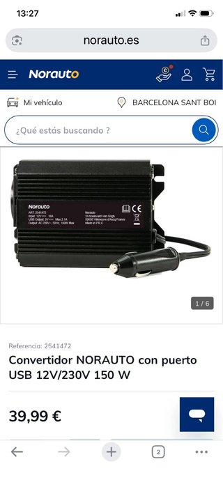 convertidor coche 220v conversor