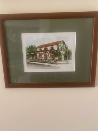 Lámina pintada a mano Estación Torrelodones