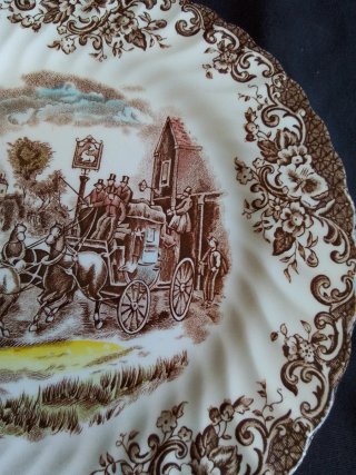 Plato de cerámica inglesa antiguo