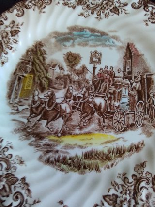 Plato de cerámica inglesa antiguo