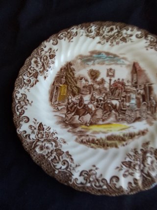 Plato de cerámica inglesa antiguo