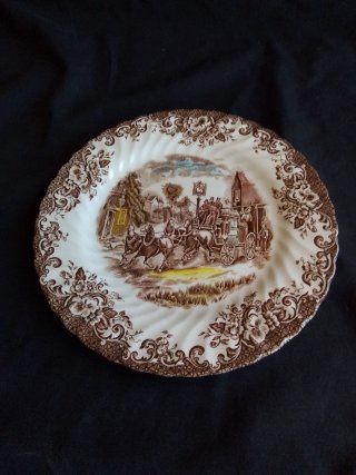 Plato de cerámica inglesa antiguo