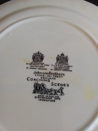 Plato de cerámica inglesa antiguo