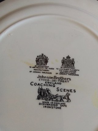 Plato de cerámica inglesa antiguo