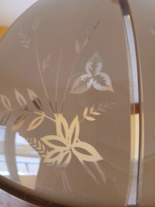 Lámpara colgante cristal y madera