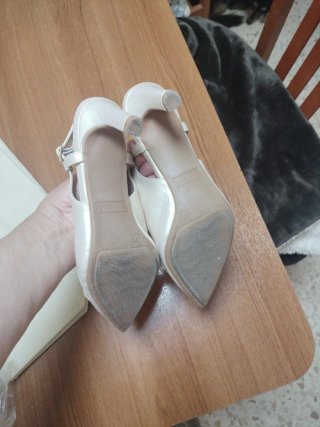 Zapatos Misoft Talla 37 Beige y Dorado