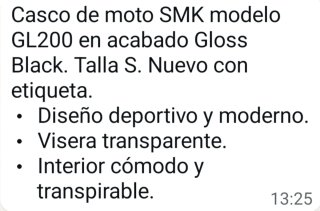 Casco de moto SMK negro