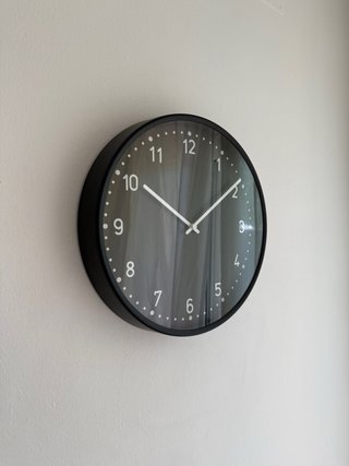 Orologio da parete nero 38 cm