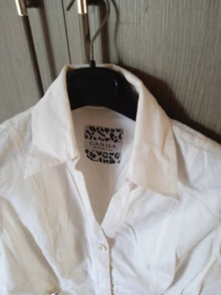 Camicia donna CANDA bianca smanicata
