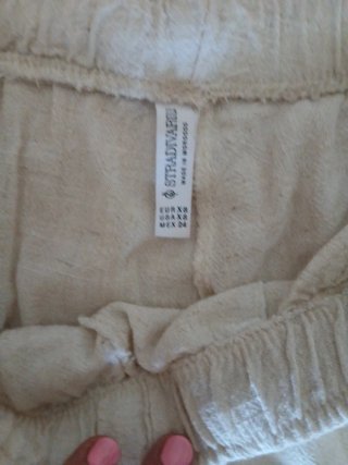 Pantalón lino elástico talla XS