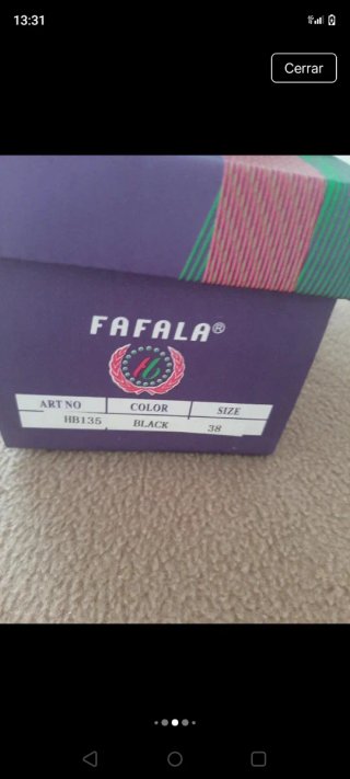 Sandalias Fafala Talla 38 Negras y Plateadas