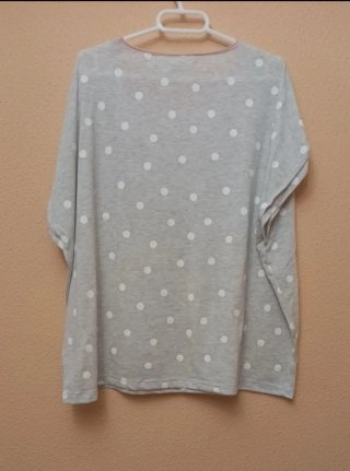 Pijama Verano Hello Kitty Gris Lunares