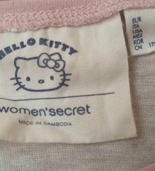 Pijama Verano Hello Kitty Gris Lunares
