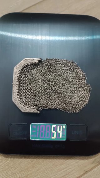 Monedero Malla Plata 800 Vintage