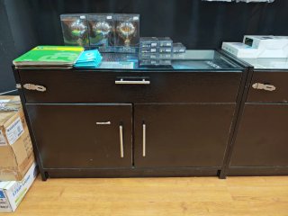 Mueble de Almacenamiento Negro y Marrón