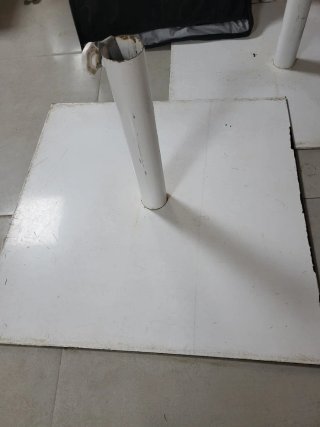 Base para sombrilla de metal blanca 9 unidades,