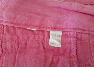 Shorts Zara Lino Rosa