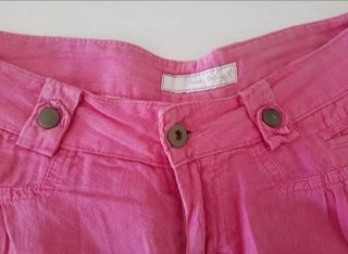 Shorts Zara Lino Rosa