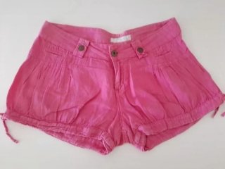 Shorts Zara Lino Rosa