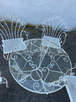 Tavolo e 4 sedie da giardino
