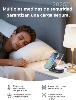 UGREEN Cargador Inalambrico 15W MagSafe Zapix 2en1