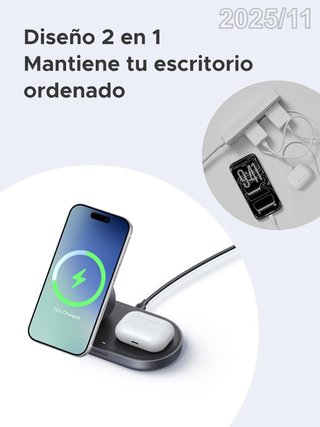 UGREEN Cargador Inalambrico 15W MagSafe Zapix 2en1