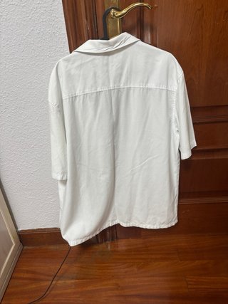 Camisa Bershka Blanca Manga Corta Talla M