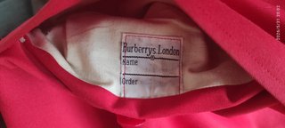 Gabardina Burberrys Vintage Roja - Made in England
