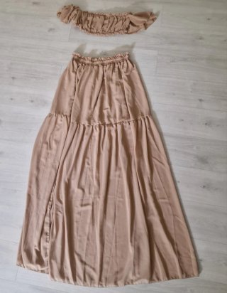 Vestido premamá beige