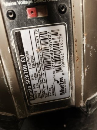 Luz discoteca Martin SCX 700