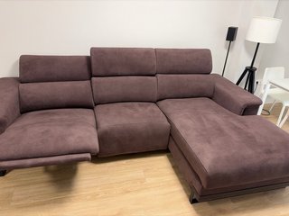 Sofá modular marrón tela