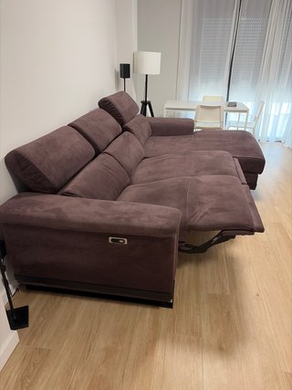 Sofá modular marrón tela