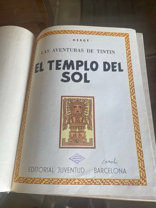 TINTIN EL TEMPLO DEL SOL LOMO TELA 2 Edic.