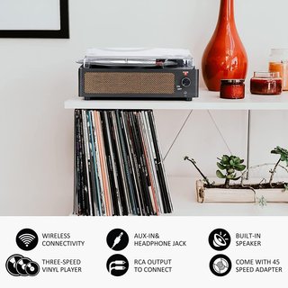 Giradischi vinile vintage con altoparlante Bluetooth