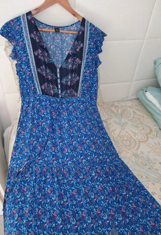 Vestido SHEIN Azul y Morado Talla XL